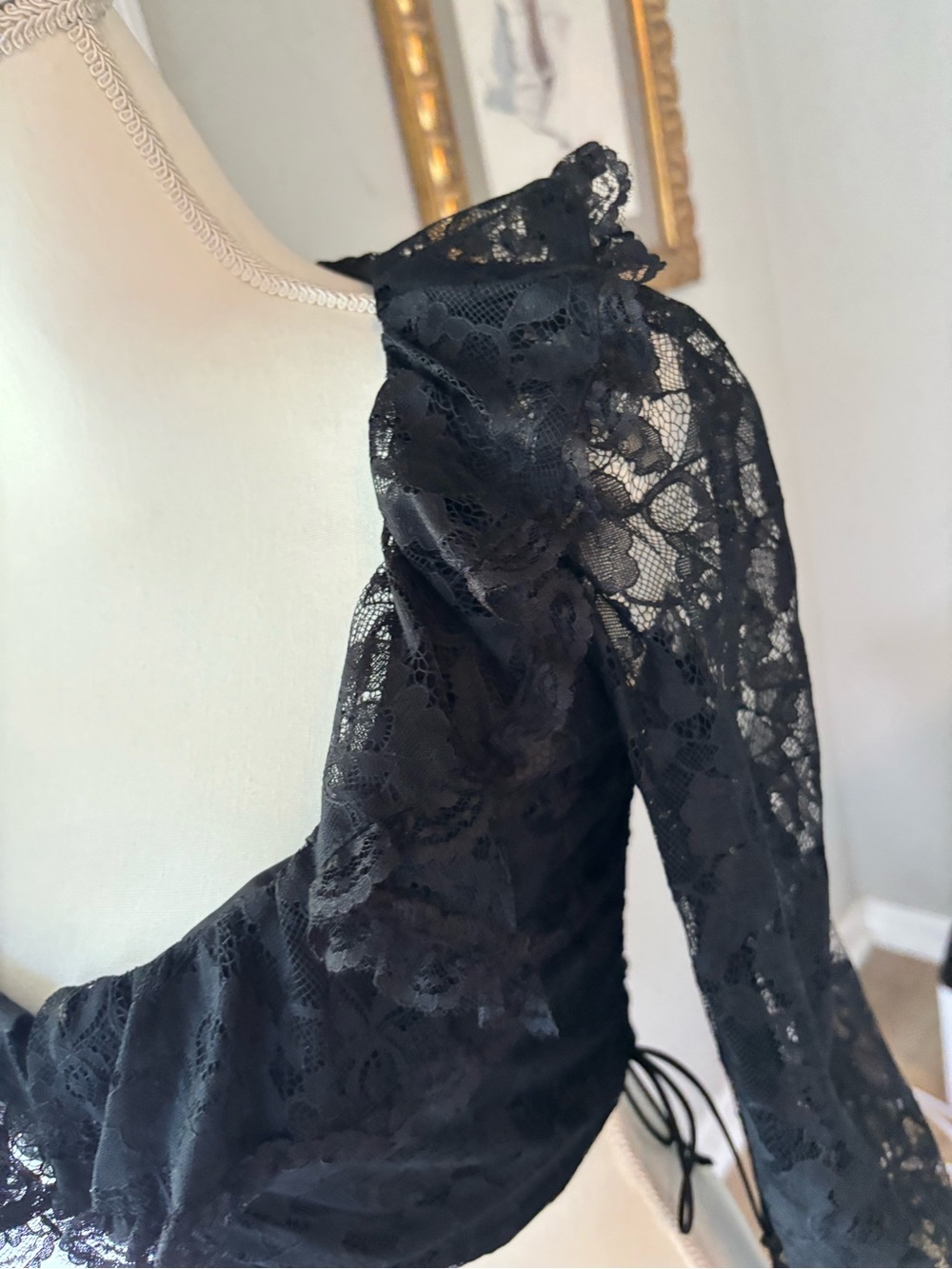 For Love & Lemons Quinn lace blouse size XS EUC - Picture 7 of 14